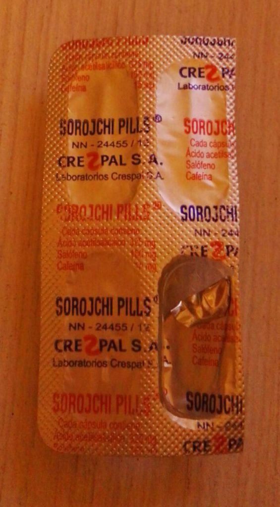 Pastillas contra el mal de altura, Soroche Pills, Sorojchi Pills