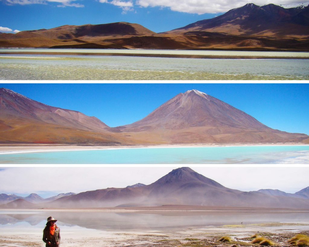 Laguna verde, blanca, azul, Uyuni, Bolivia Laguna verde, blanca, azul, Uyuni, Bolivia